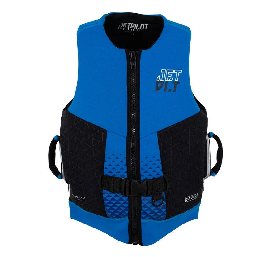 Jet Pilot MENS Cause Neo Vest with Hidden Handles Blue