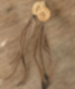 WOC Earrings Emu +plain raffia