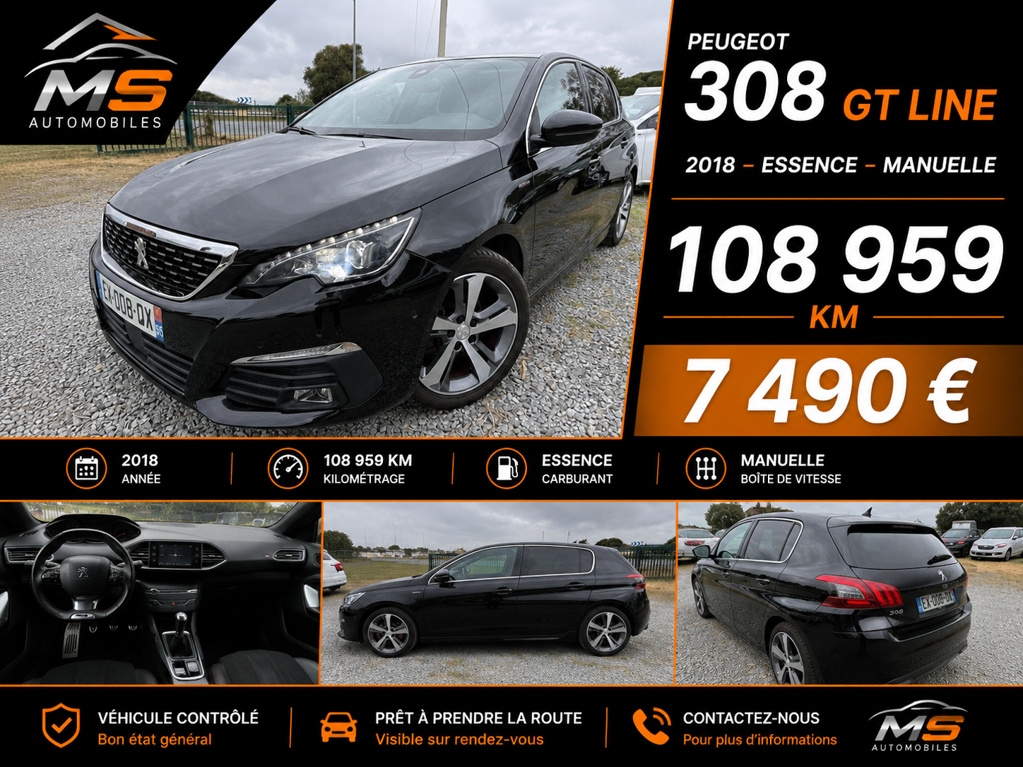 Peugeot 308 ii 1.2 130ch gt line 2018