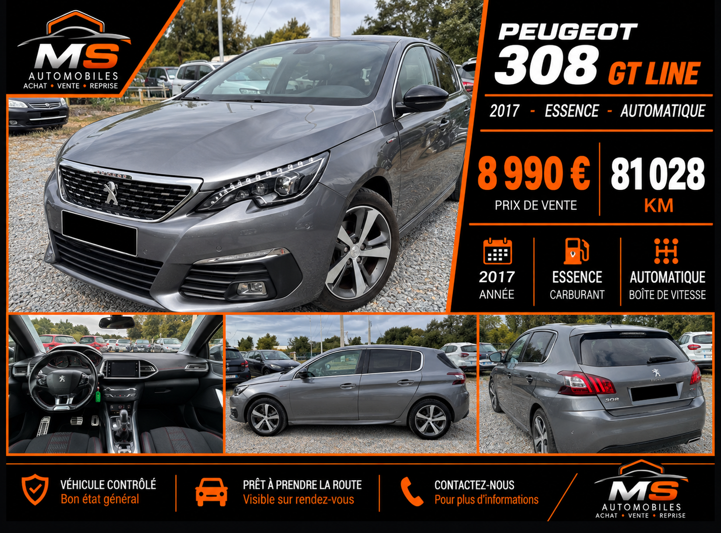 Peugeot 308 ii 1.2 130 eat6 gt line 2017