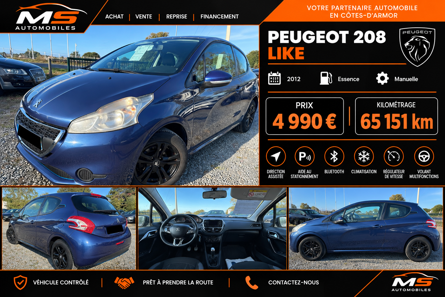 PEUGEOT 208 LIKE – 2012 – 1.2 VTi 82 ch