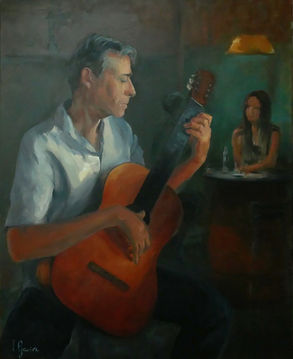 guitar atmosphere bar concert portrait lifestyle scene interior