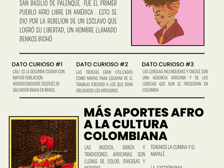 Colores y Sabores de Colombia: Nuestras raíces Afro e Indigenas.