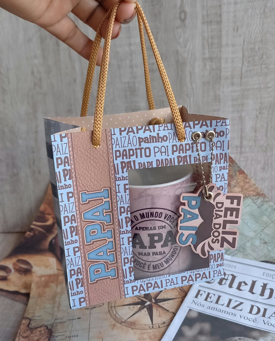 Miniatura: Sacolinha + Caneca de Porcelana