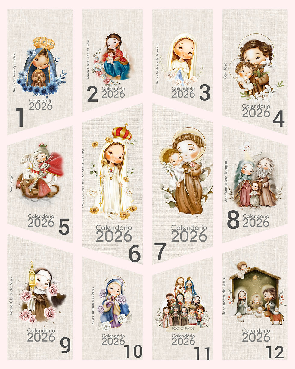 Miniatura: Calendário 2026 A6 Santinhos