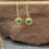 Thumbnail: 14KY Emerald Diamond drop earring