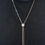 Thumbnail: 14KY Diamond Lariat Rolo necklace