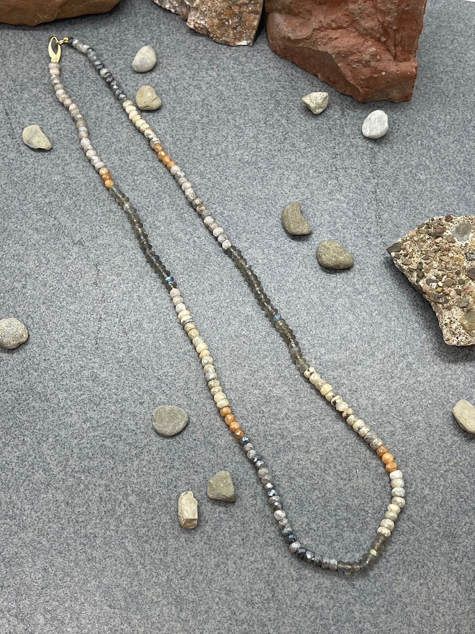 Thumbnail: 14K Labradorite Silverite necklace