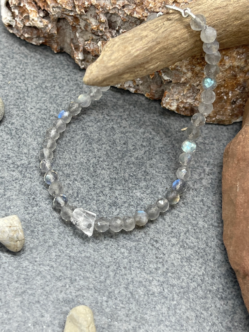 Thumbnail: 14K Labradorite Rough Rock Crystal bracelet