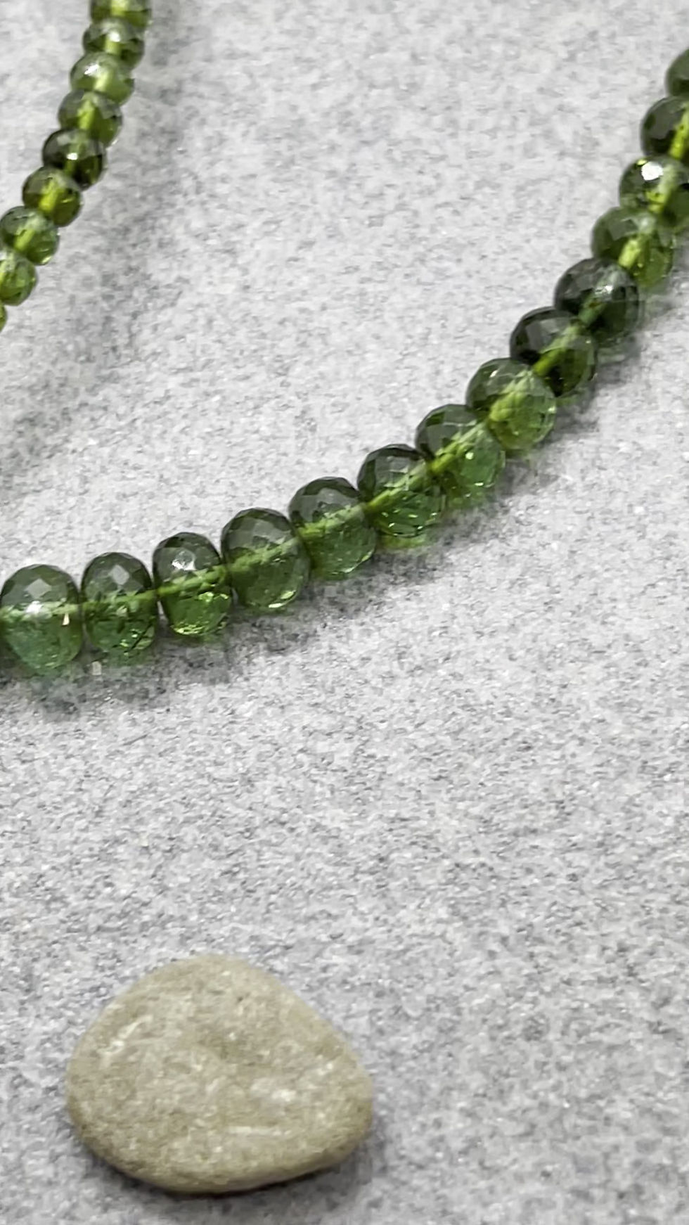 Thumbnail: 14K Green Tourmaline short graduated necklace