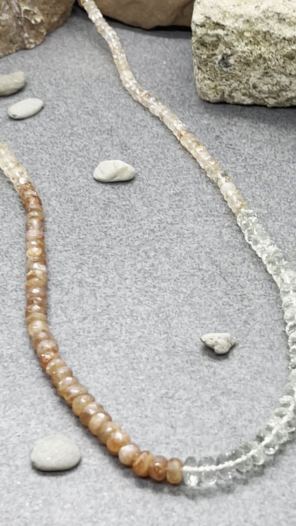 Thumbnail: 14K Sunstone Green Quartz necklace