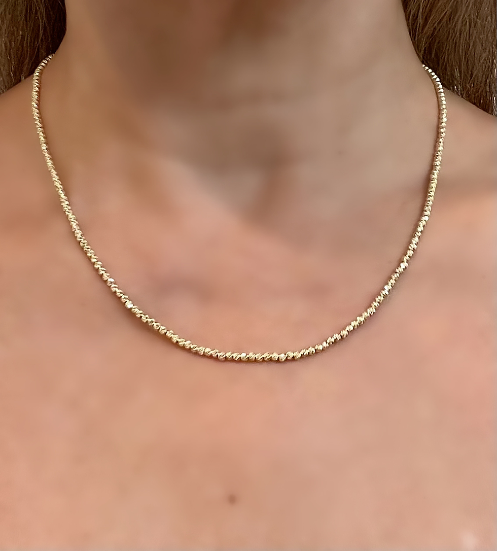 Thumbnail: 14KY Golden nugget necklace