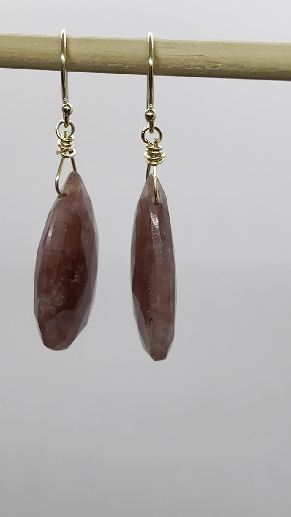 Thumbnail: 14K Jasper teardrop earring