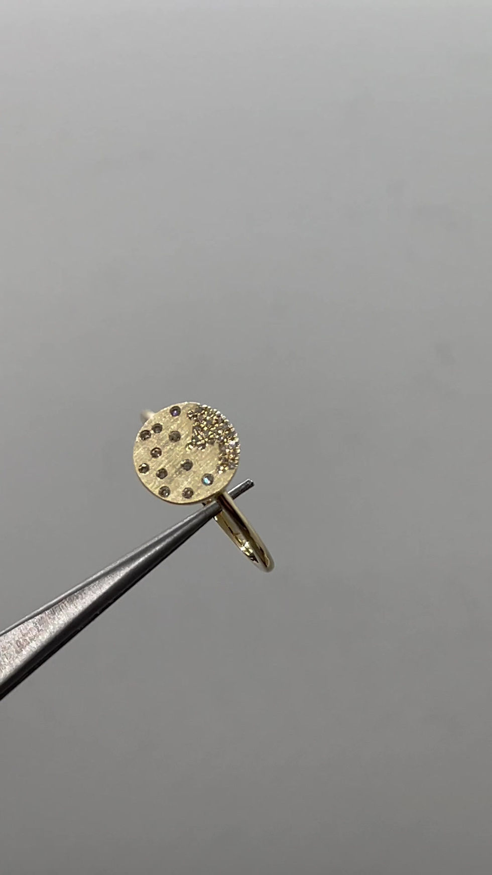 Thumbnail: 14KY Etoile Diamond satin ring