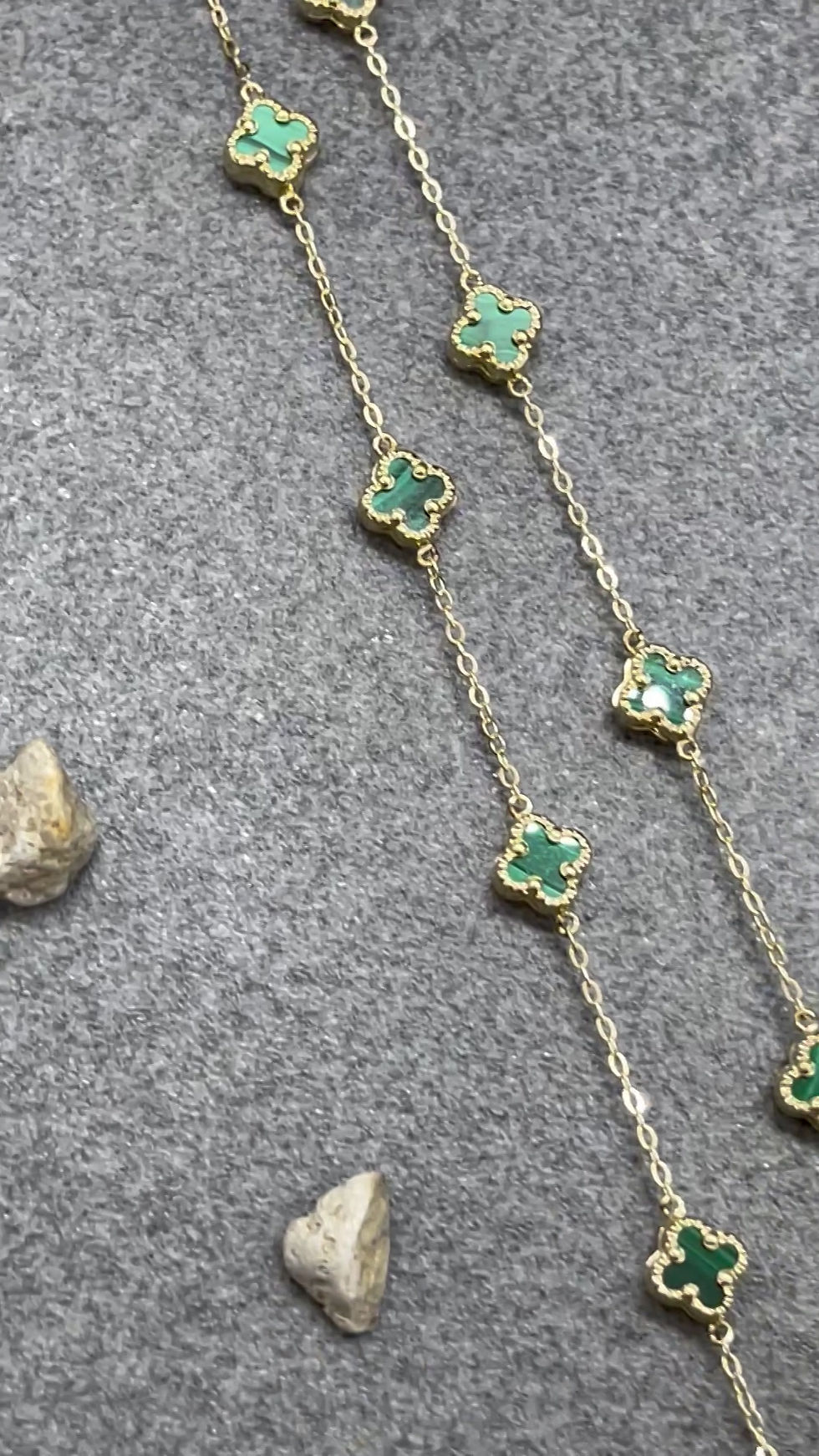 Thumbnail: 14K Green Luck n' Love necklace