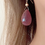 Thumbnail: 14K Jasper teardrop gold ball earring