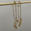 Thumbnail: 14K Zircon Chain wrap dangle earring