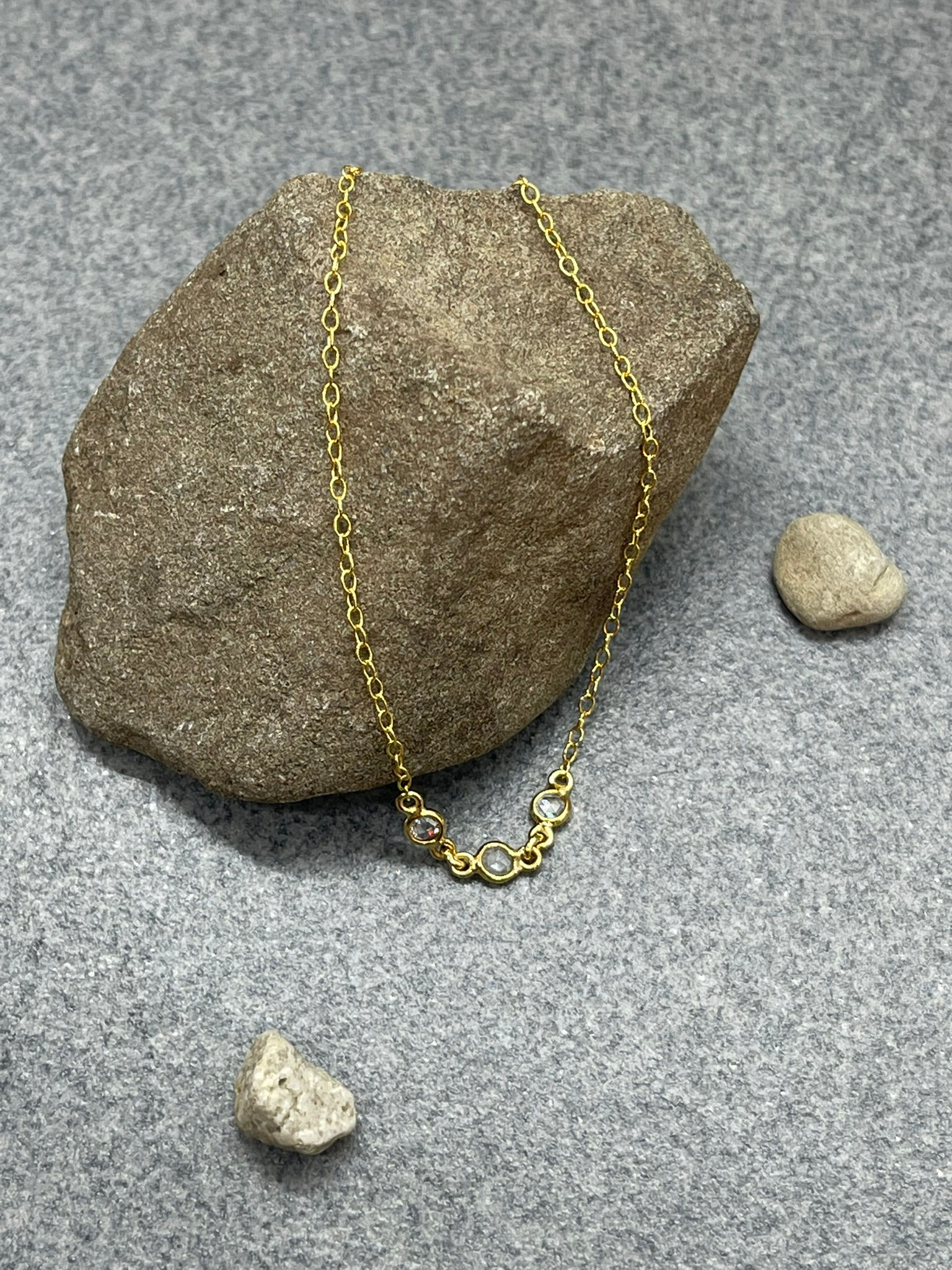 18KY Round Rosecut Diamond bracelet