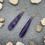 Thumbnail: 14K Amethyst Diamond drop earring