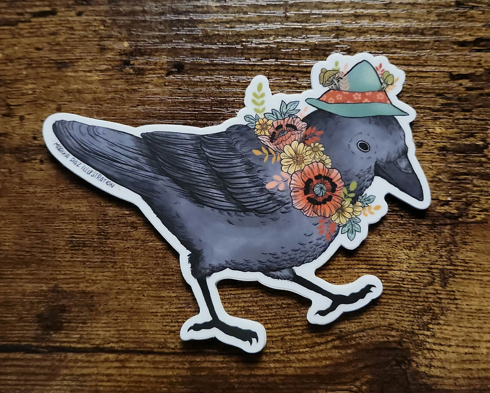 Corvid Sticker by Marika Paz