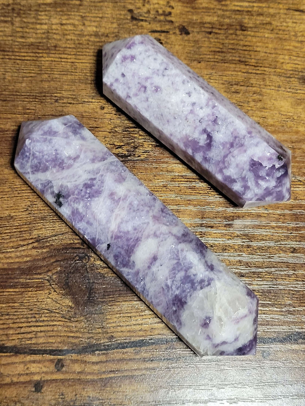 Lepidolite Double Terminated Crystal