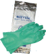 Green nitrile gloves