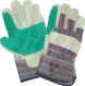 Candystripe Green leather Riggers gloves