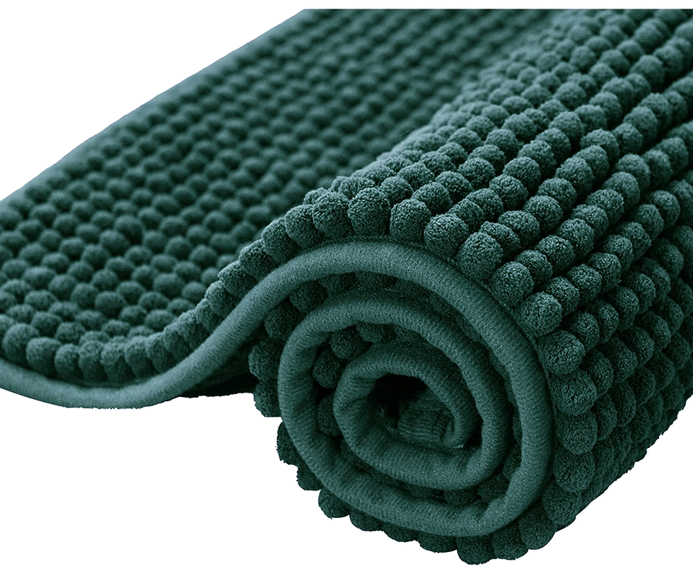 BATHMAT CHENILLE GREEN | 45X75CM