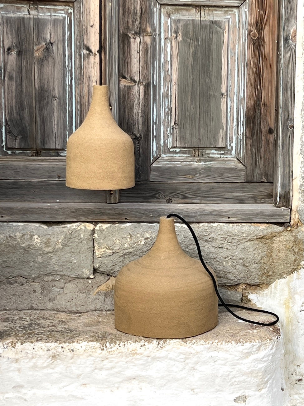 Χειροποίητα κεραμικά φωτιστικά - minimal design - Marina Prousali