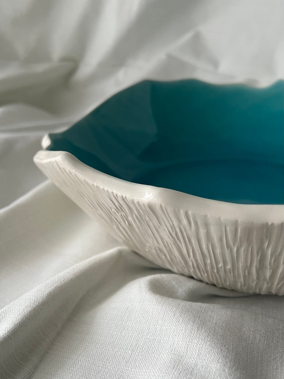 Handmade ceramic platter by Marina Prousali.