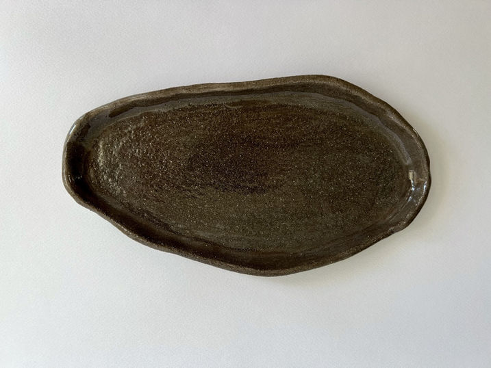 Χειροποίητη κεραμική μίνι πιατέλα Umber από Marina Prousali