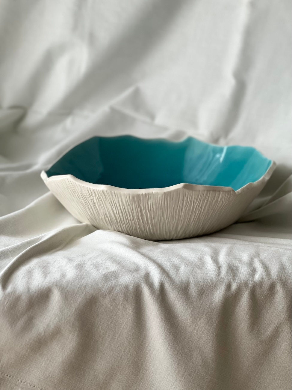 Aegean Shell, a handmade platter that captures the essence of the Aegean
