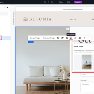 How to Adjust the Focal Point on an Image in Wix Studio