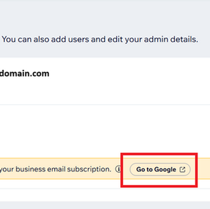 Activating Business Email with Wix & Google Workspace