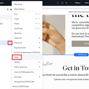 How to Hide Sections in Wix Studio