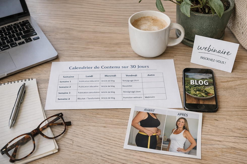 Calendrier de contenu sur 30 jours pour développer votre activité