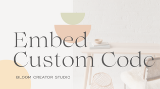 Embedding Custom Code