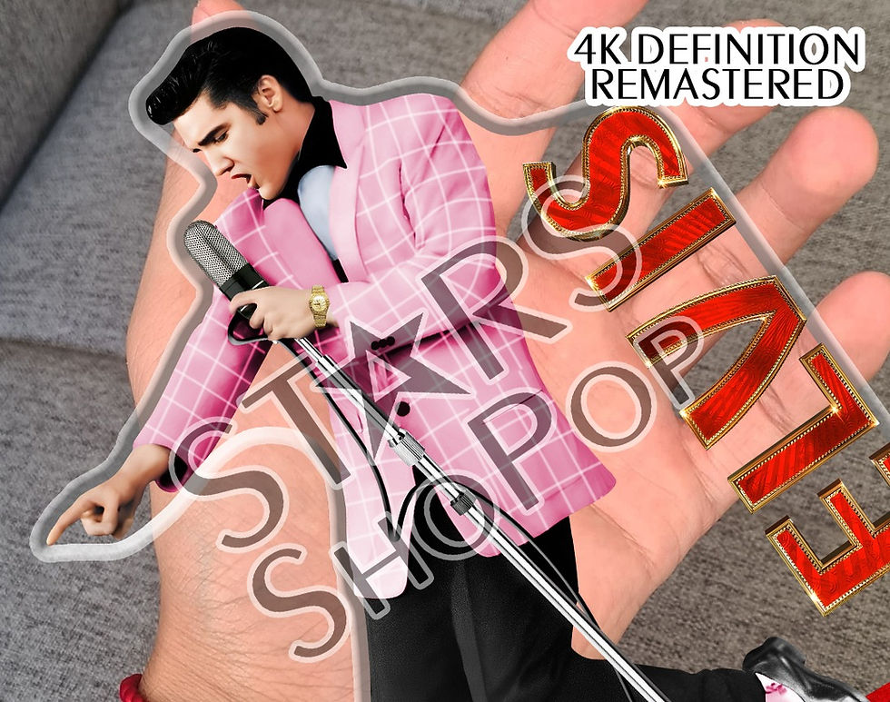 Thumbnail: elvis presley figure, elvis pink jacket, elvis presley doll, elvis presley merch, elvis presley gift, elvis presley standee