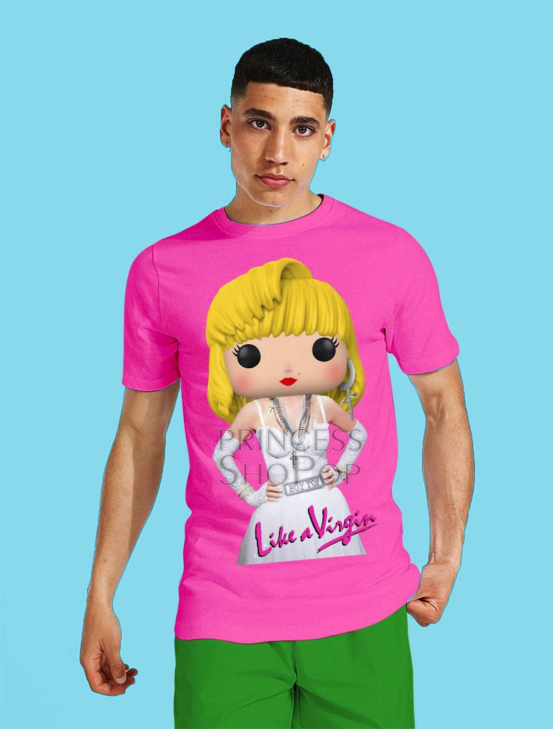 madonna t-shirt like a virgin tshirt, madonna doll, madonna merch, madonna gift, madonna standee, memorabilia madonna rare