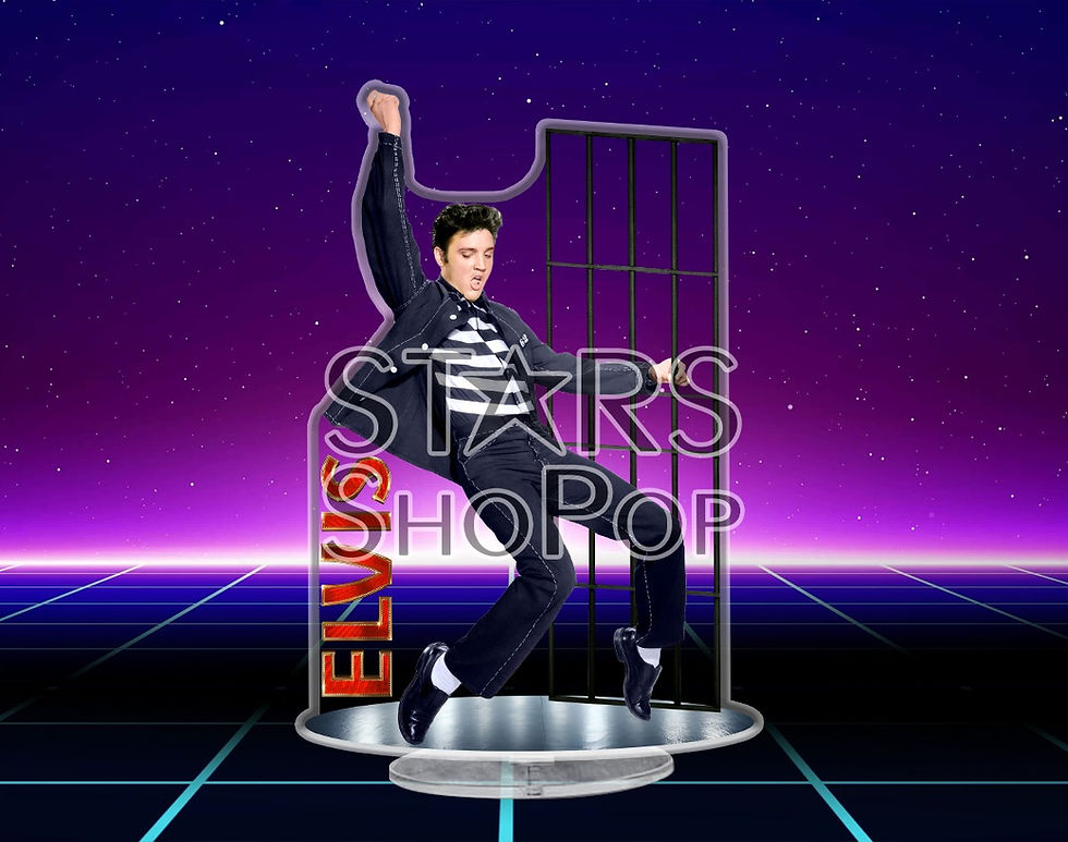Thumbnail: elvis presley figure, elvis jailhouse rock elvis presley doll, elvis presley merch, elvis presley gift, elvis presley standee