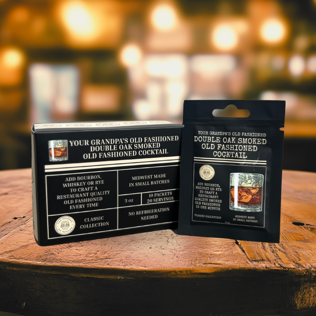 Double Oak Smoked Old Fashioned Cocktail Mix – Just Add Bourbon – Shelf Stable