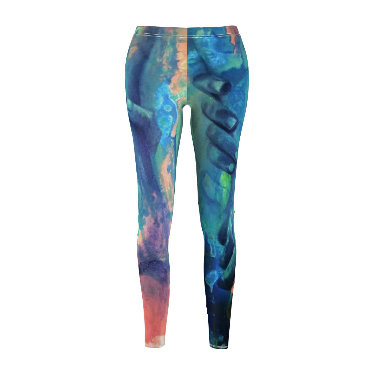 Women's Cut & Sew Casual Leggings (AOP)- Amarrados