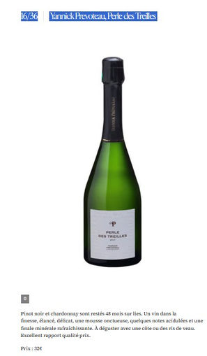 La cuvée Perle des Treilles Yannick Prévoteau Champagne dans la sélection Noël 2025 de MarieClaire.fr