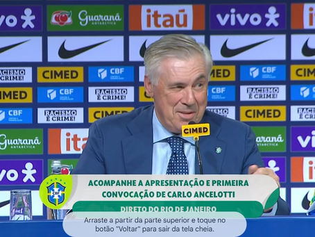 Carlo Ancelotti convoca a Seleção Brasileira pela primeira vez