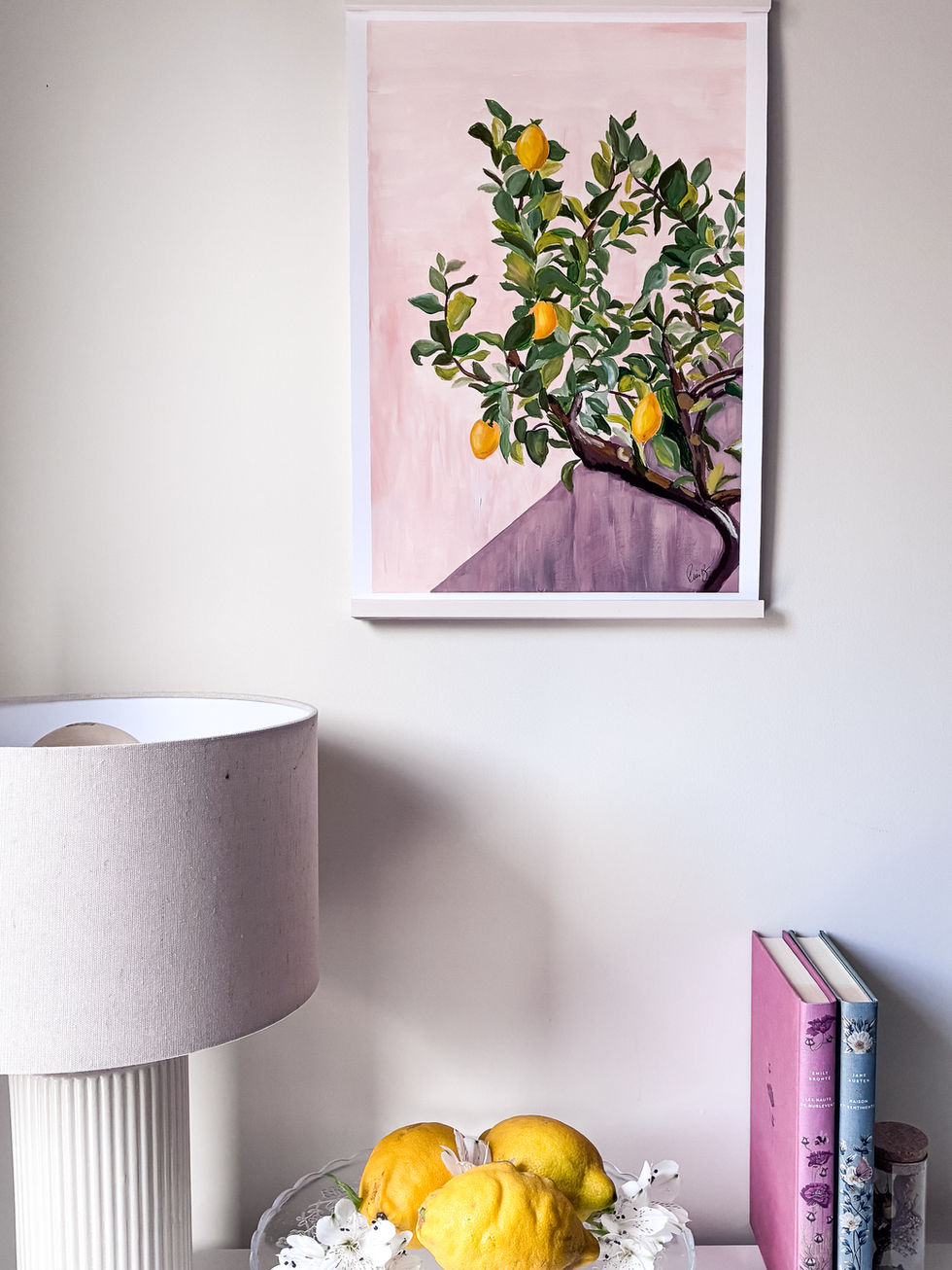 Le citronnier toile originale Inès Benoteau