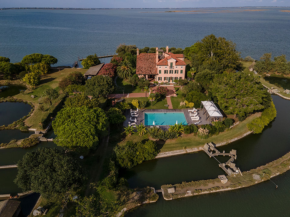 Main building with pool