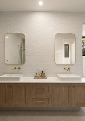 Tarragindi modern farmhouse build, bathroom interior design 