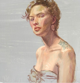 Siren, Oil on Board