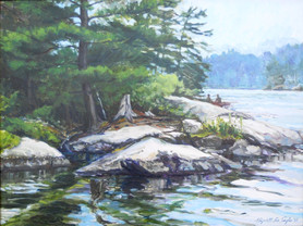 Stevens Creek paddle, Ontario, CA, Oil SOLD