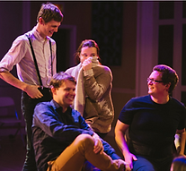 Musical Theatre Writing Team George Luton (music/lyrics), Jay Pension (Book), Katie Clarke (Lyrics), and Nate Punches (Book)